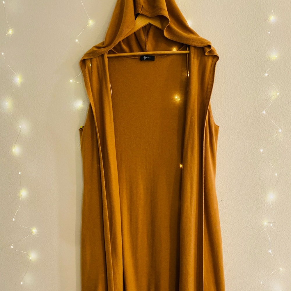 Hooded Khaki Sleeveless Coverup